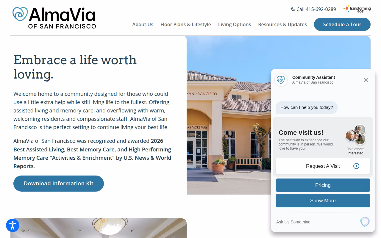 AlmaVia of San Francisco website