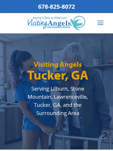 Visiting Angels Senior Home Care website