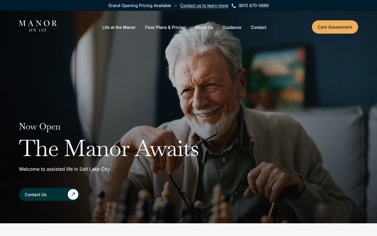 Manor on 1st website