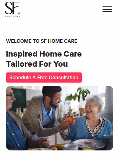 SF Home Care website