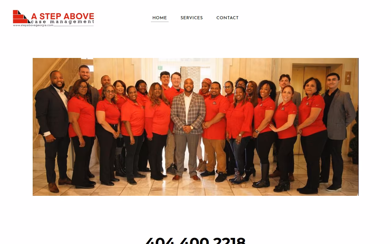 A Step Above Case Management website