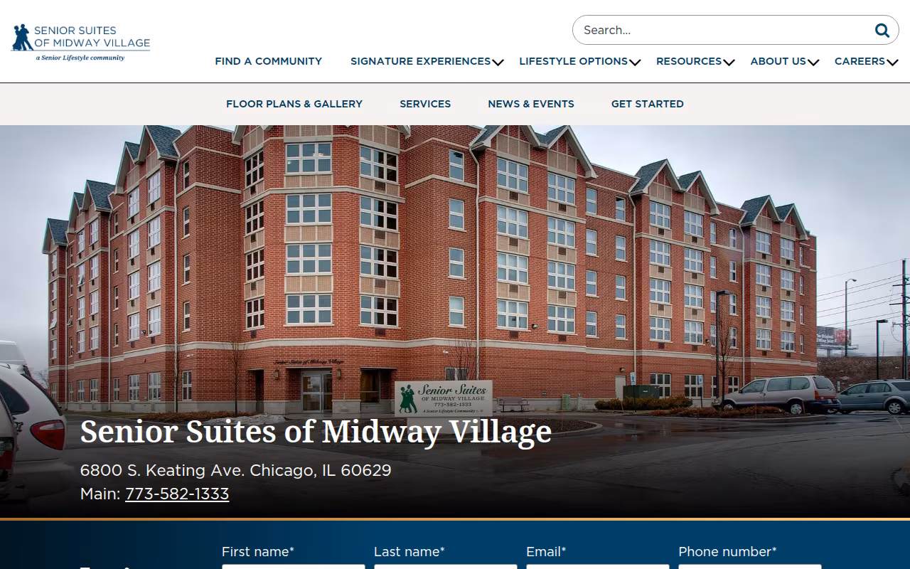 Senior Suites of Midway Village website