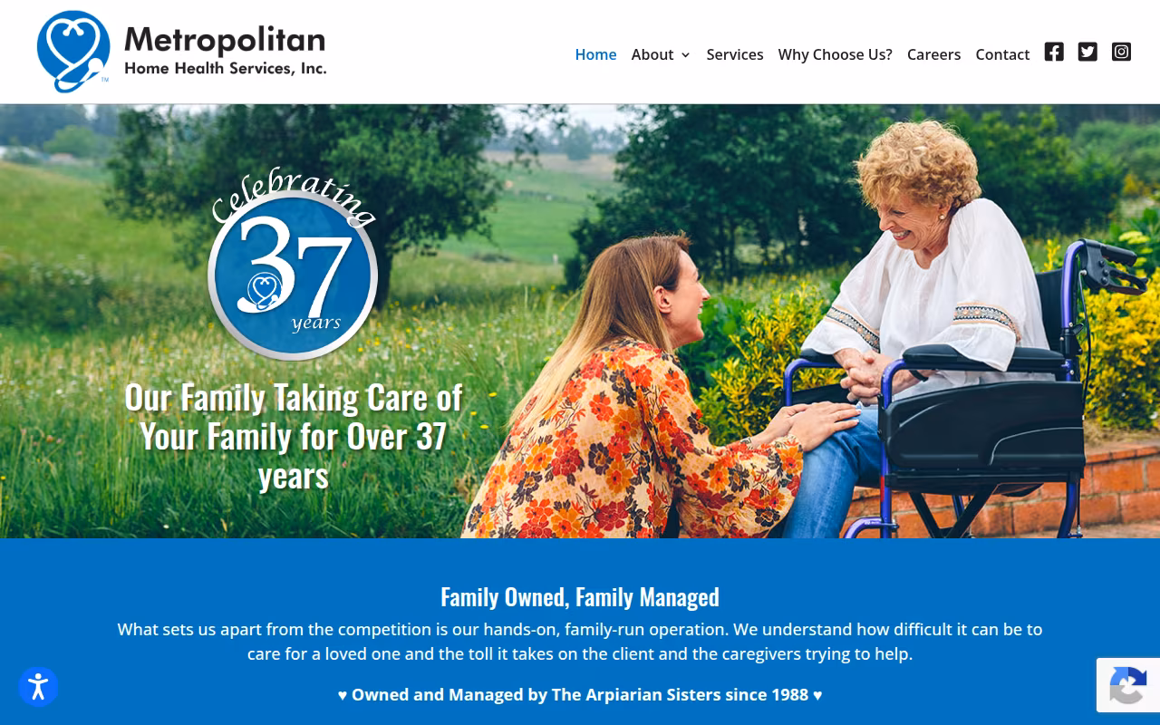 Metropolitan Home Health Services website
