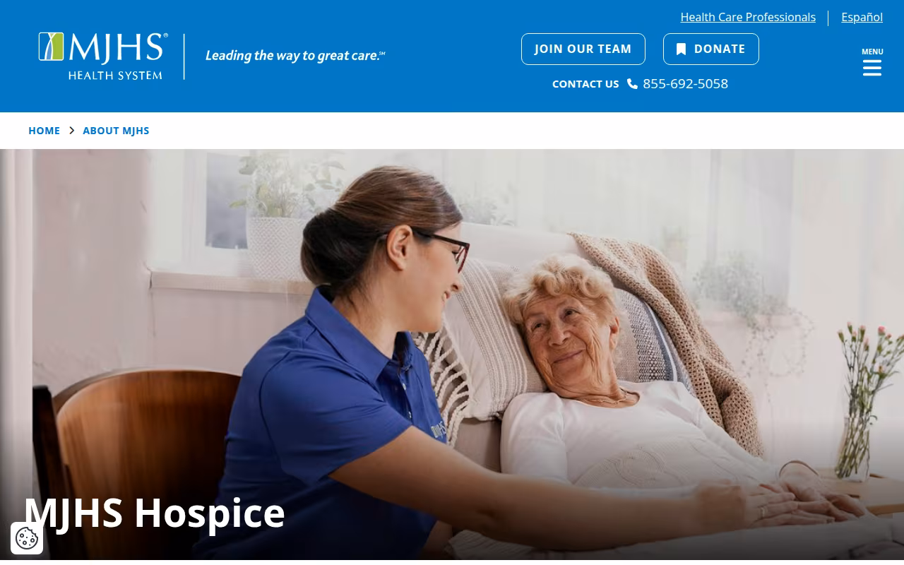 MJHS Hospice and Palliative Care website