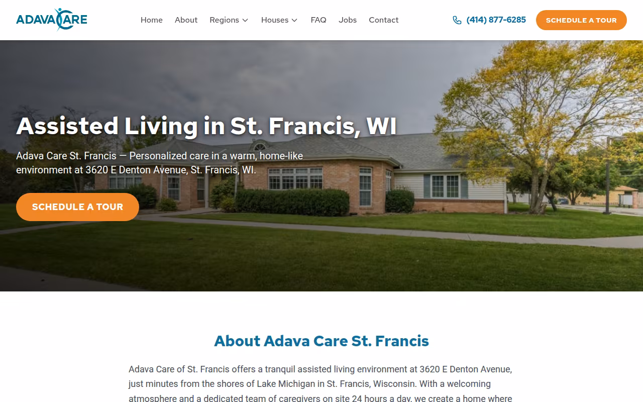 Adava Care of St. Francis II website