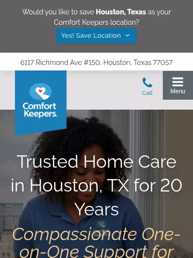 Comfort Keepers Home Care website