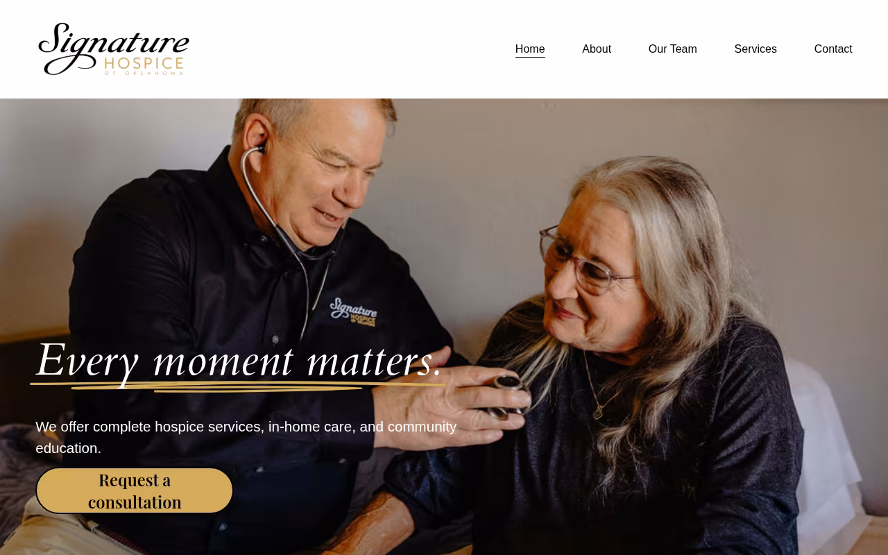 Signature Hospice of Oklahoma website