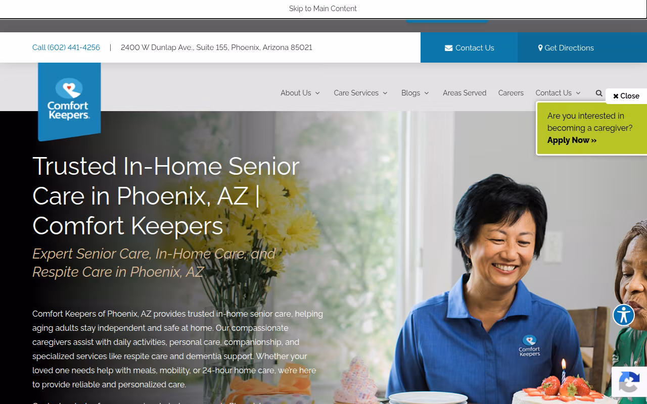 Comfort Keepers website