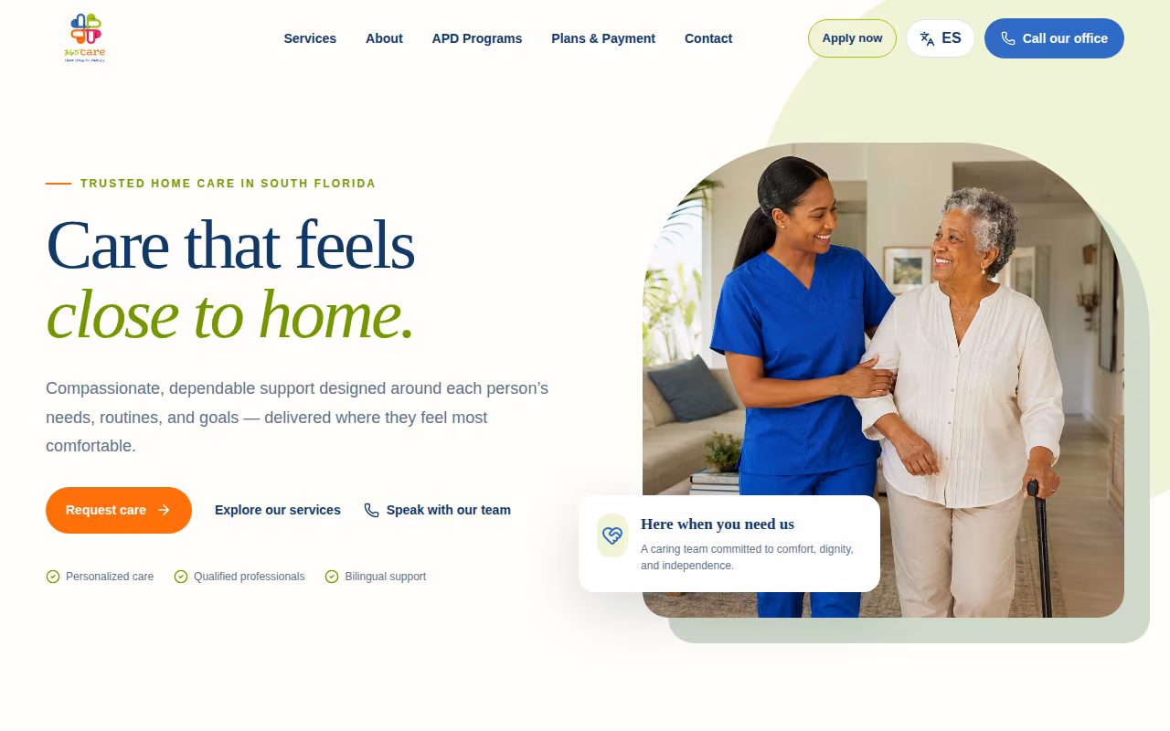 365care Home Health Agency website