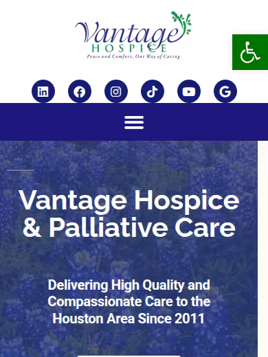 Vantage Hospice website