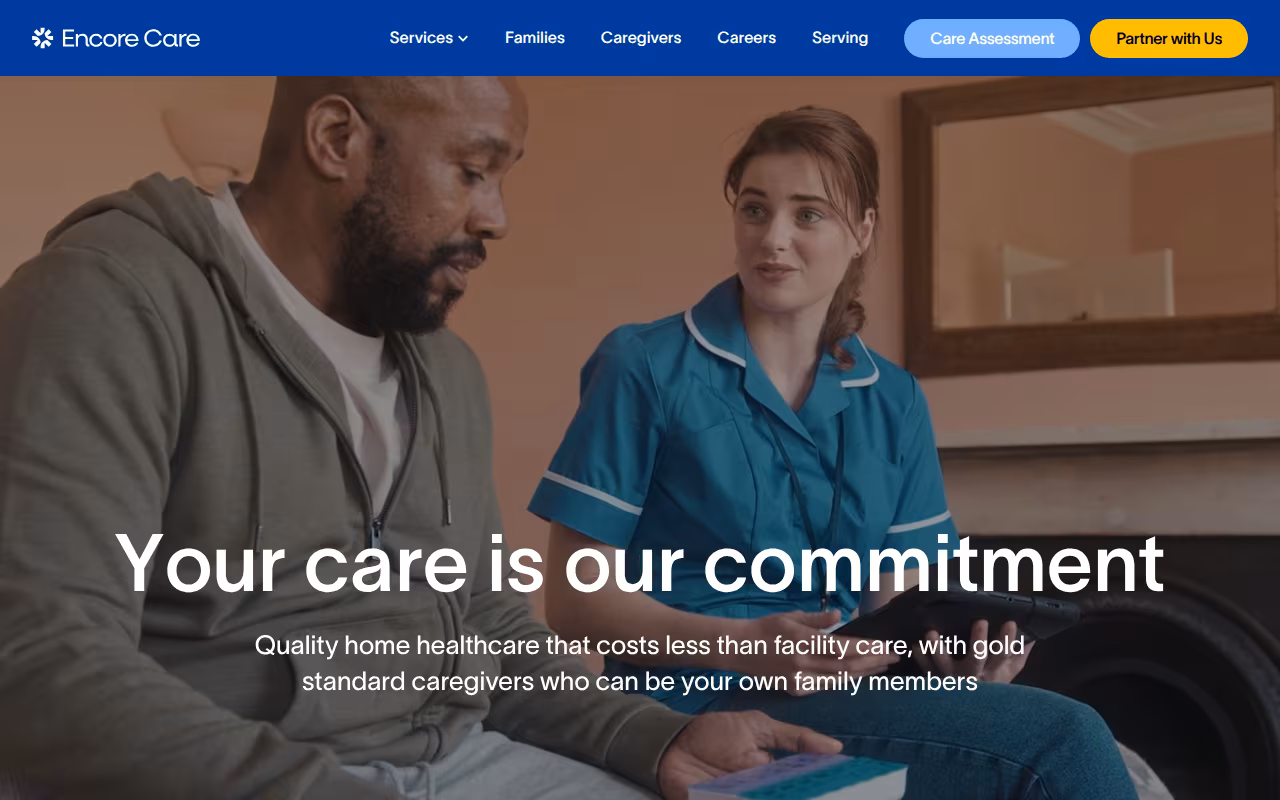 Encore Care website