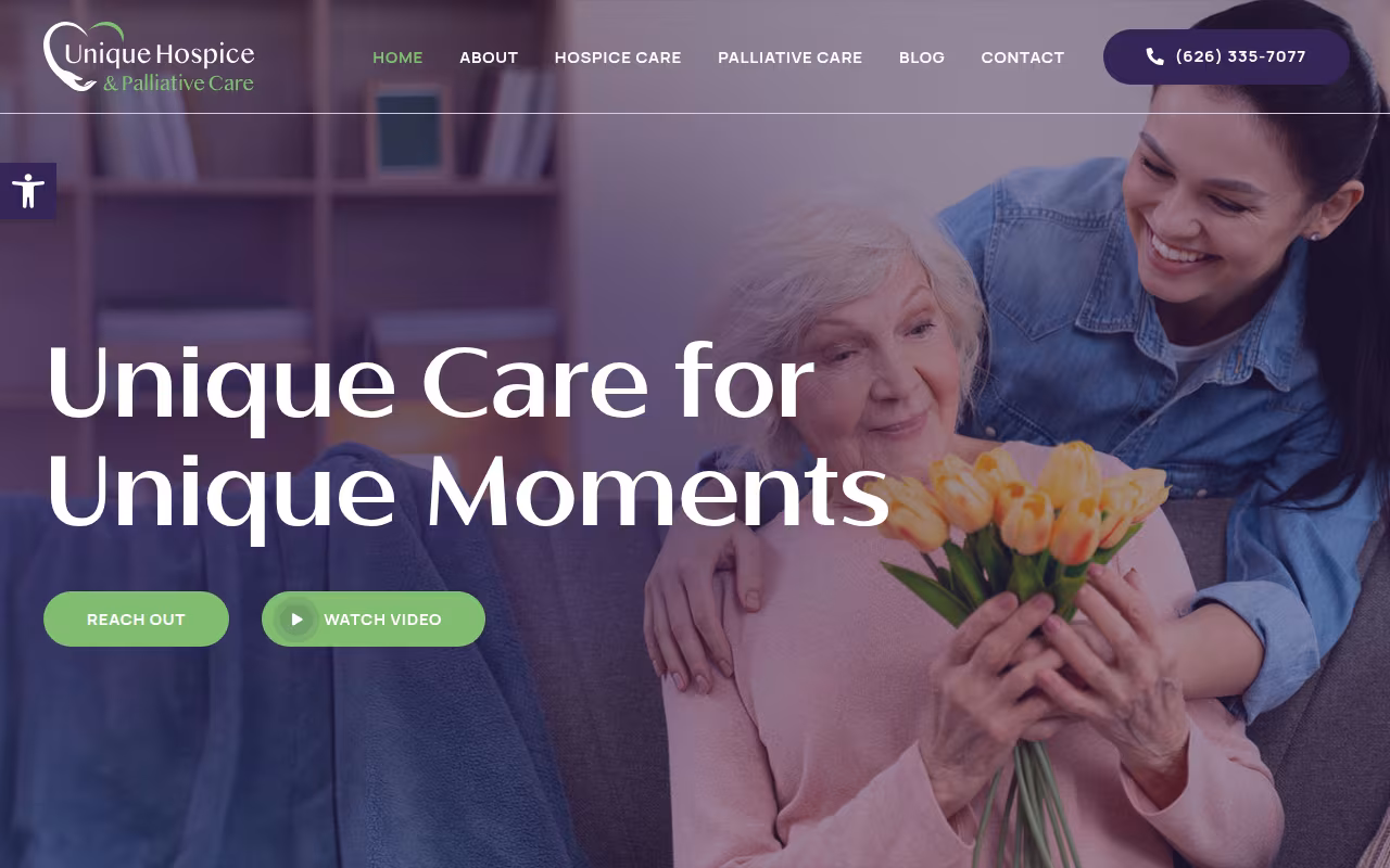 Unique Hospice and Palliative Care website