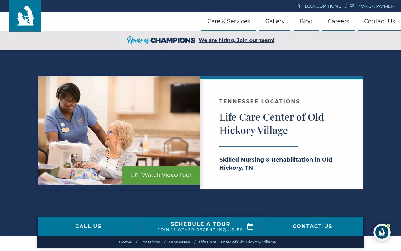 Life Care Center of Old Hickory Village website