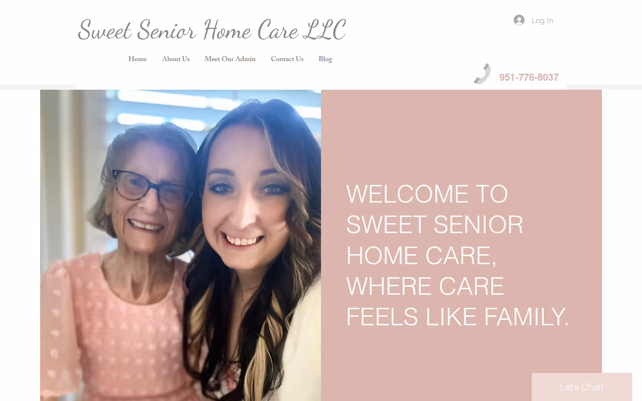 Sweet Senior Home Care website
