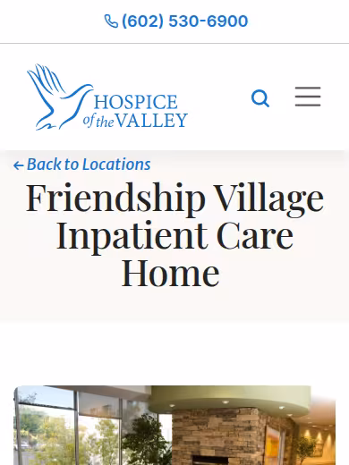 Friendship Village Inpatient Care Home | Hospice of the Valley website