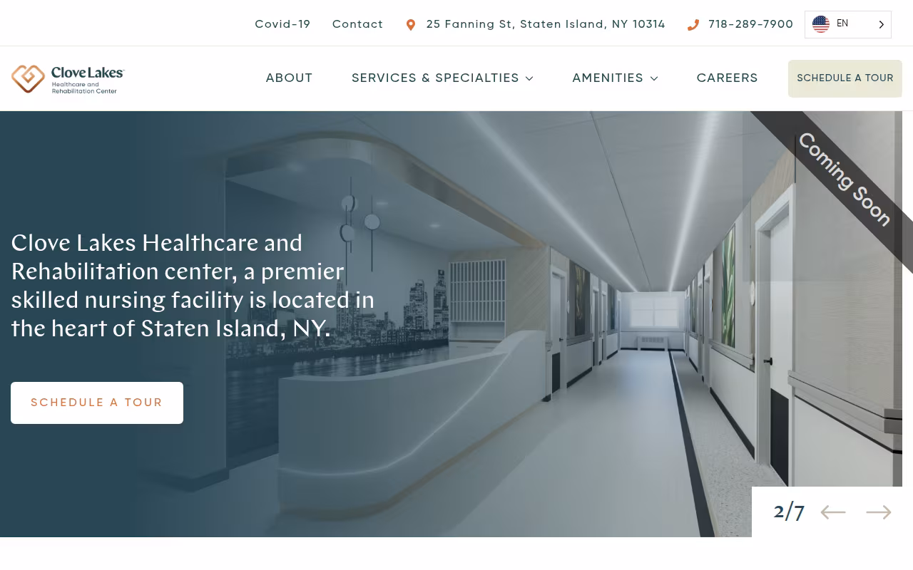 Clove Lakes Healthcare and Rehabilitation Center website