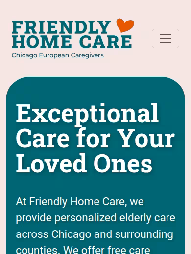 Friendly Home Care website