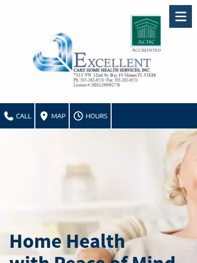 Excellent Care Home Health Services website