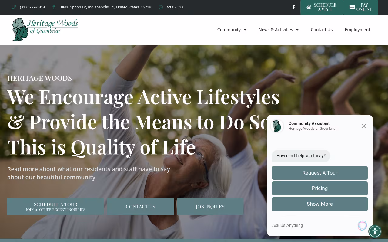 Heritage Woods of Greenbriar website