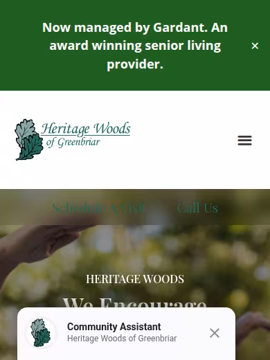 Heritage Woods of Greenbriar website