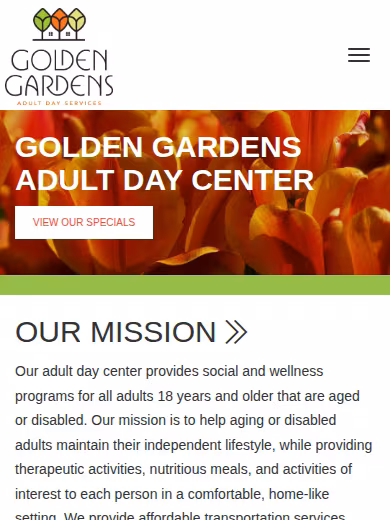Golden Gardens website