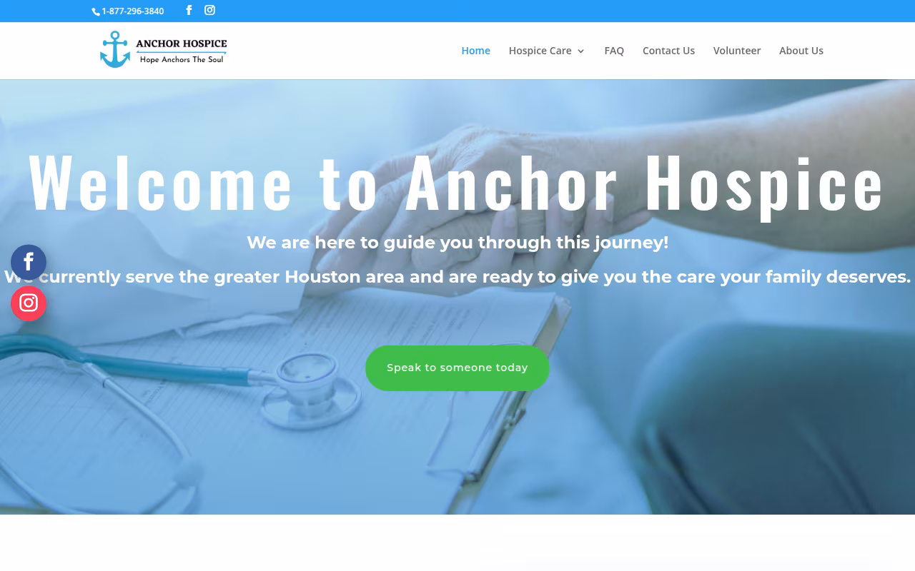 Anchor Hospice website