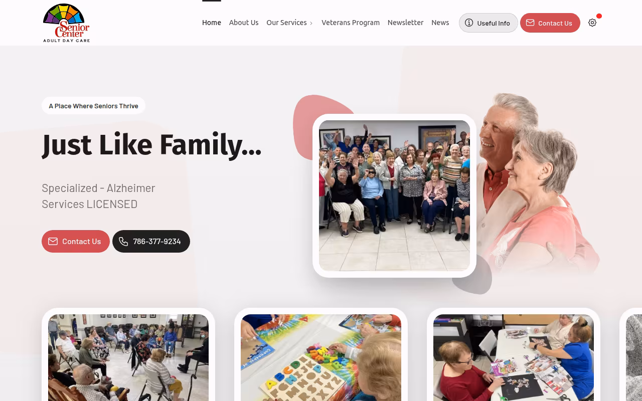 Senior Center Adult Day Care website