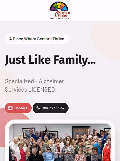 Senior Center Adult Day Care website