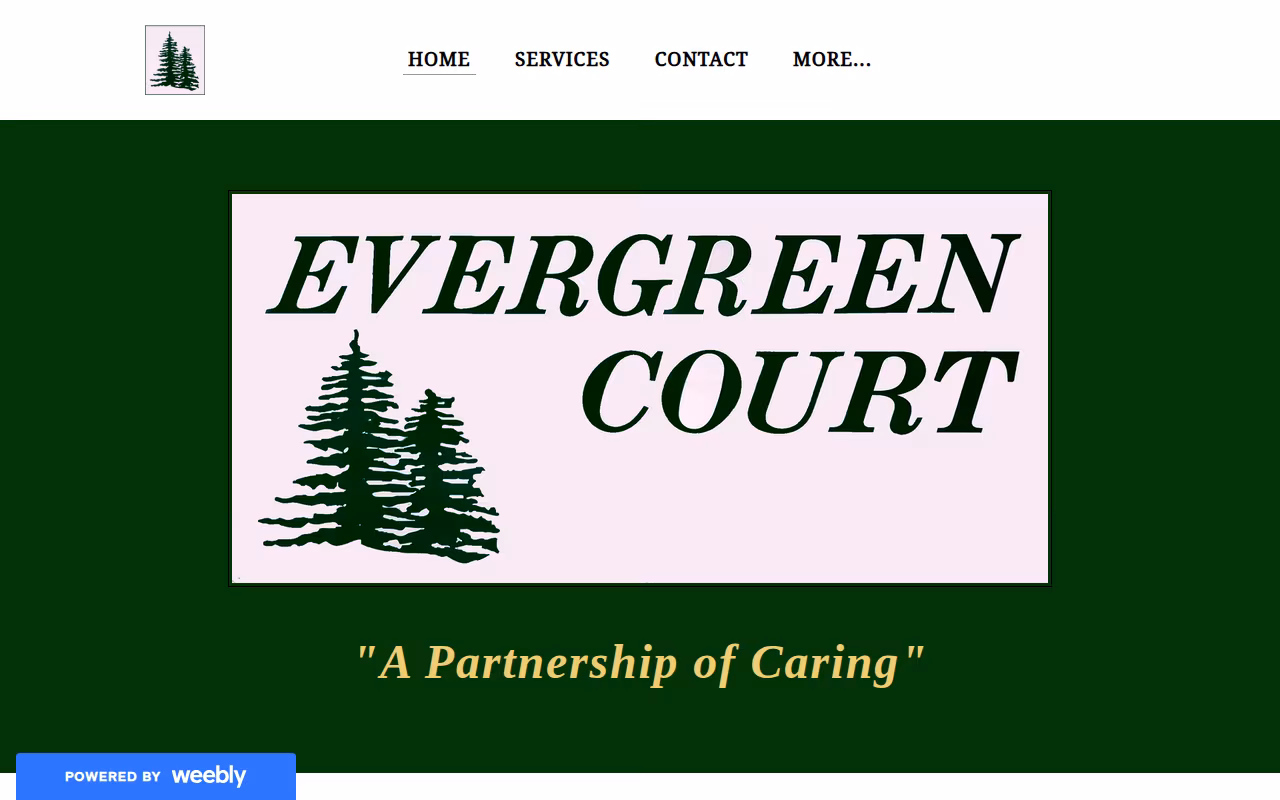 Evergreen Court Adult Day Services website