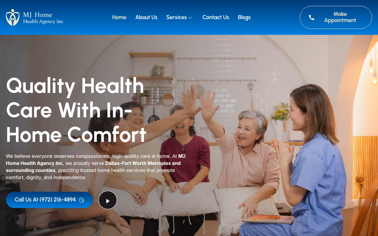 M J Home Health Agency Inc website
