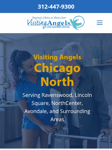 Visiting Angels Senior Home Care website