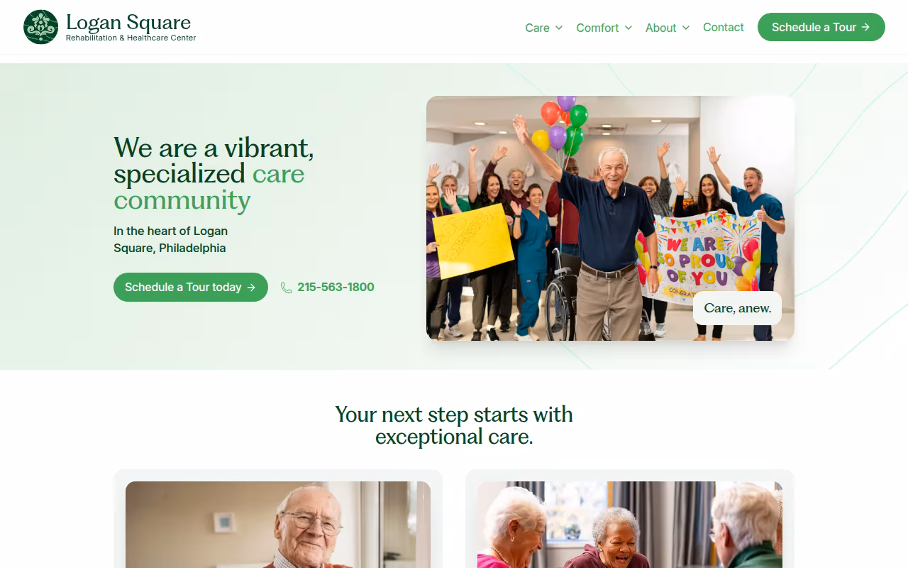 Logan Square Rehabilitation & Healthcare Center website