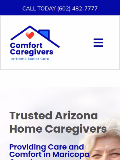 Comfort Caregivers website