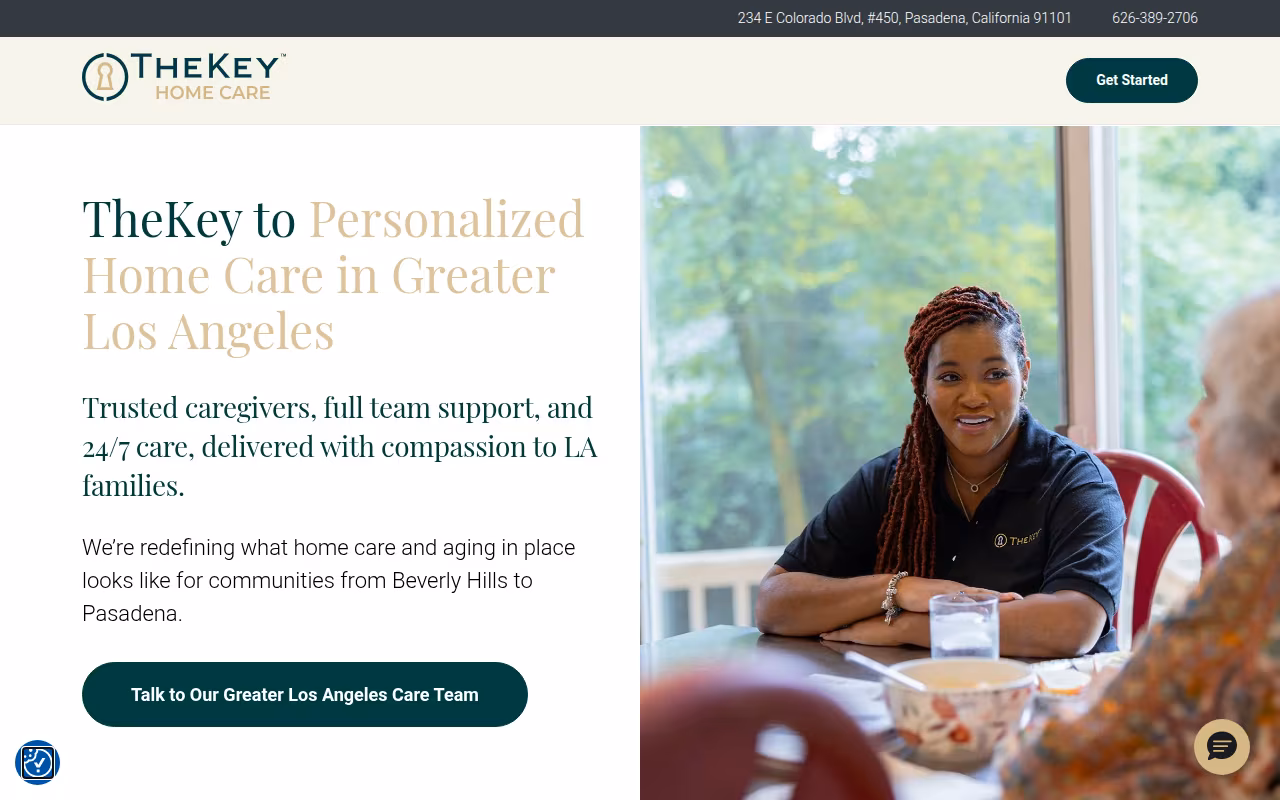 TheKey - Senior Home Care website
