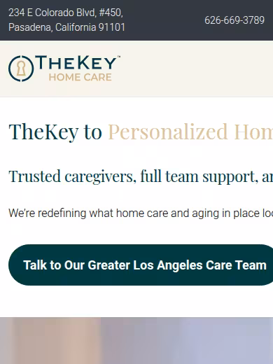 TheKey - Senior Home Care website