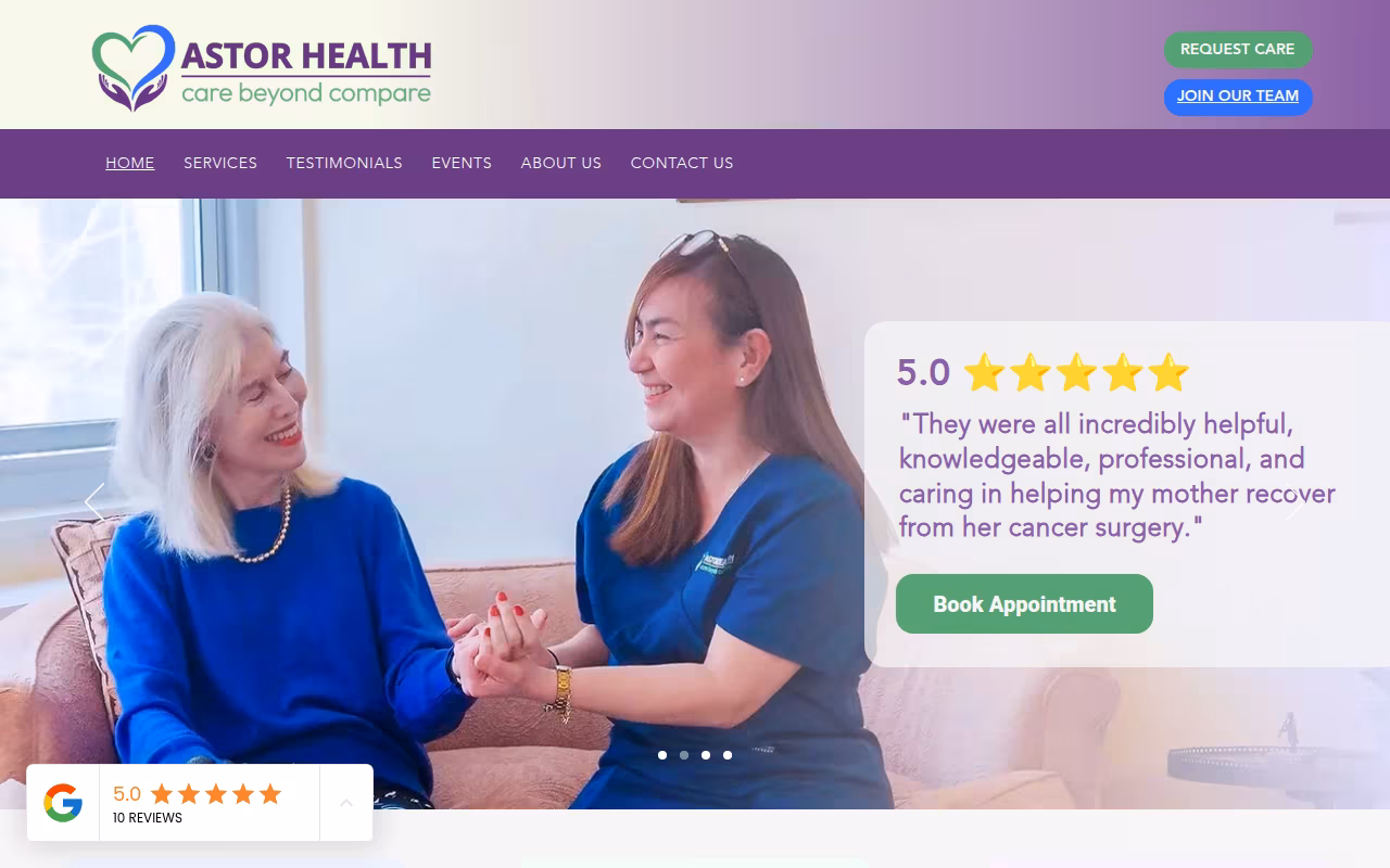 Astor Health Inc. website