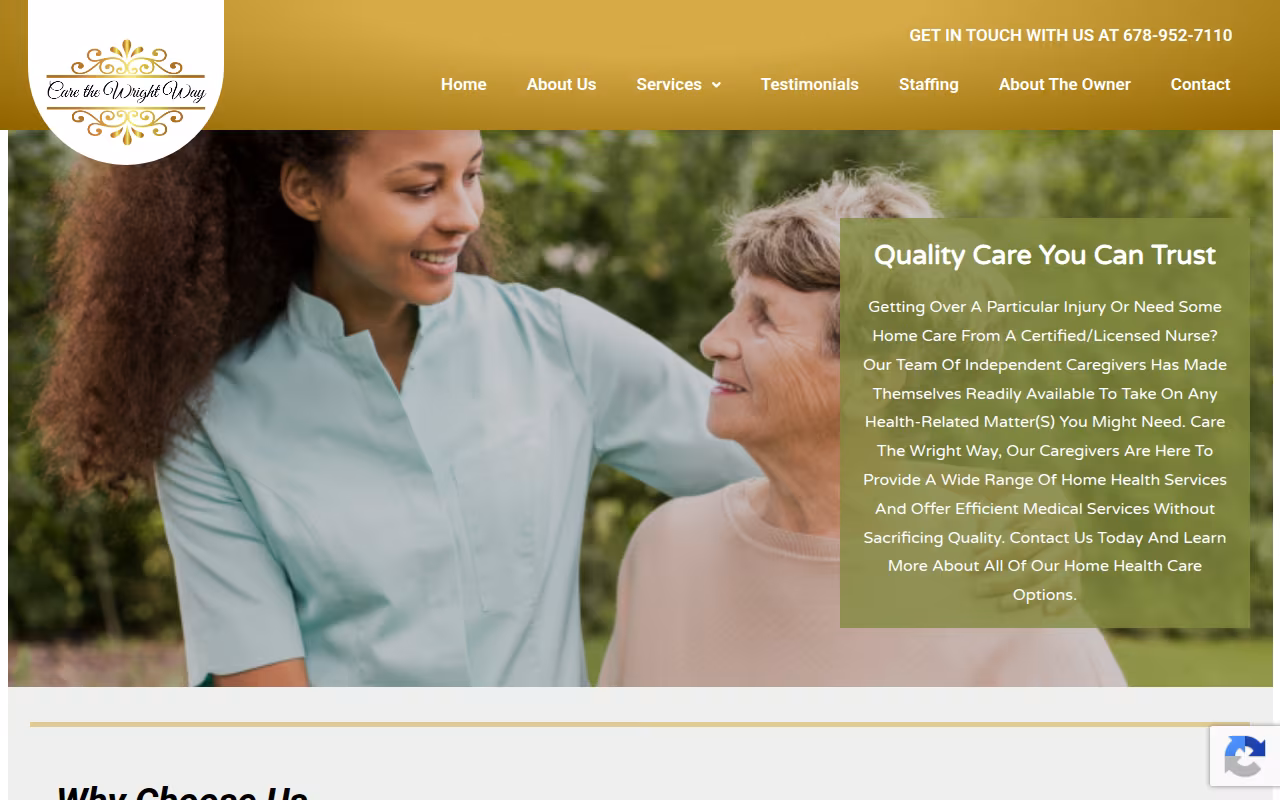 Care the Wright Way website