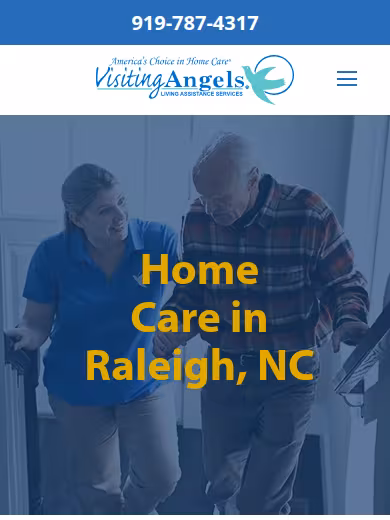 Visiting Angels Senior Home Care Raleigh website