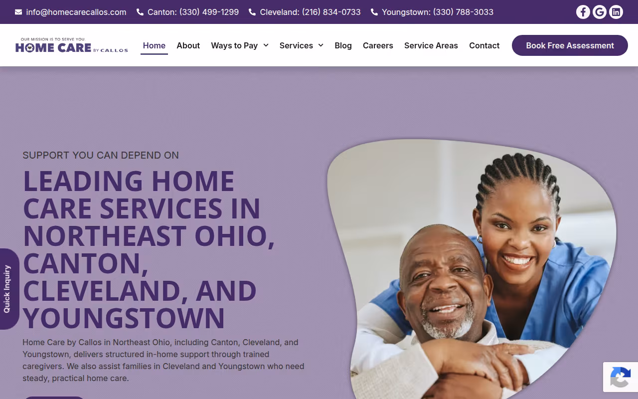 Home Care by Callos website
