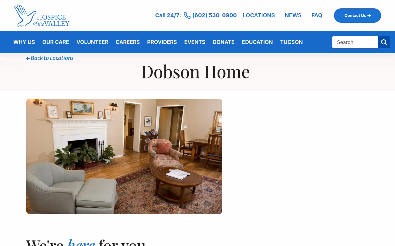 Dobson Home | Hospice of the Valley website