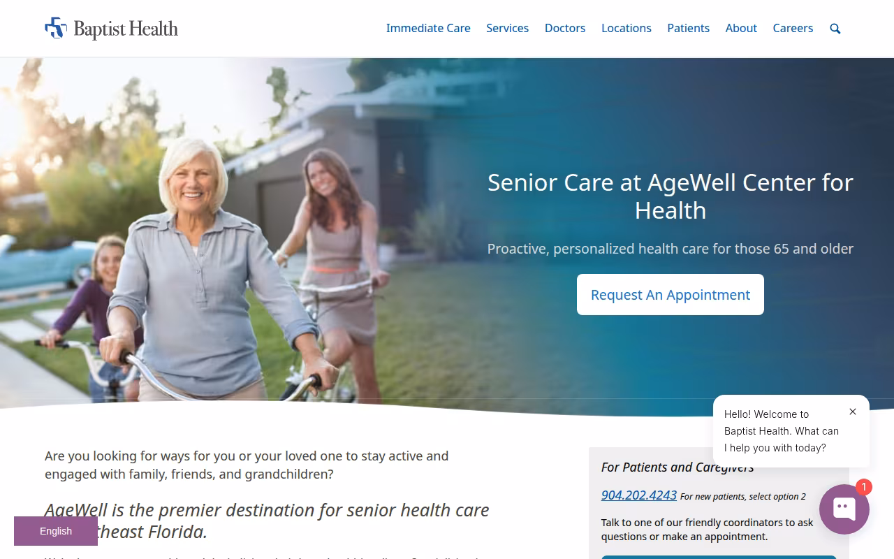 Baptist AgeWell Center for Health - San Marco website