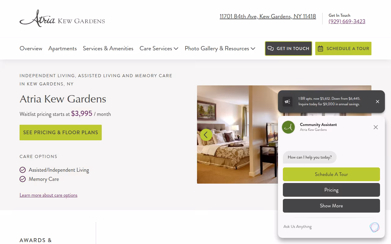 Atria Kew Gardens website
