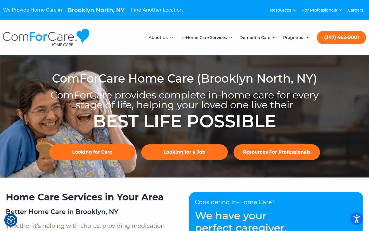 ComForCare Home Care website