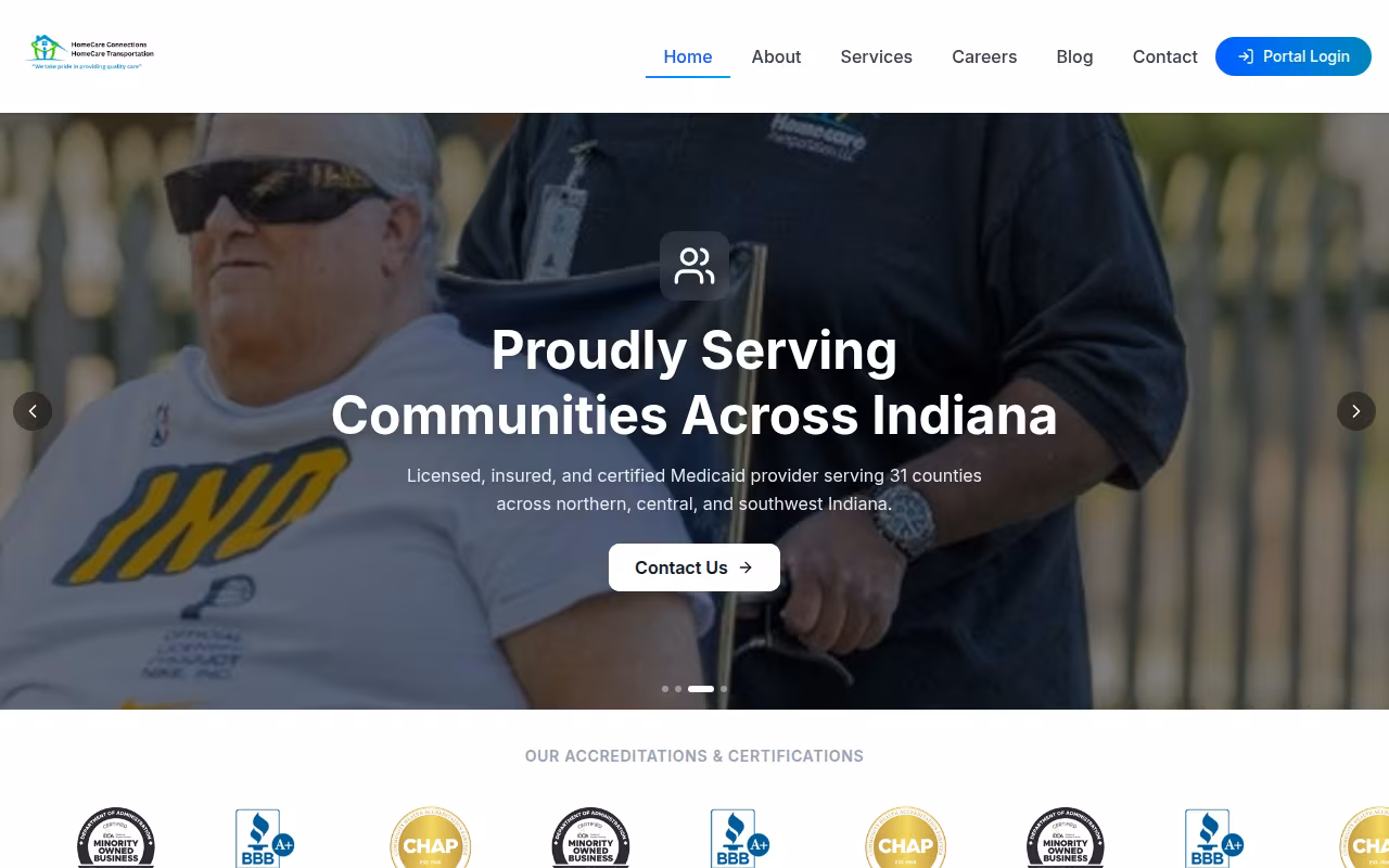 HomeCare Connections LLC website