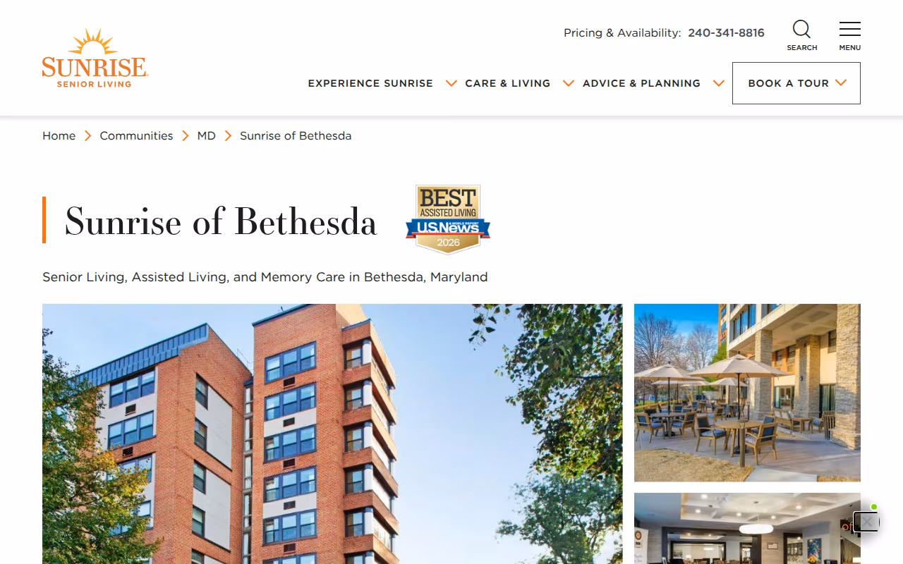Sunrise of Bethesda website