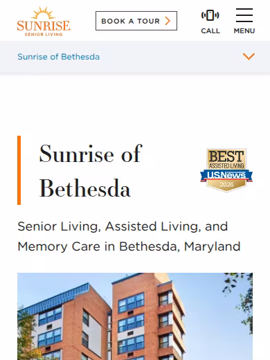 Sunrise of Bethesda website
