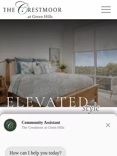 The Crestmoor at Green Hills website