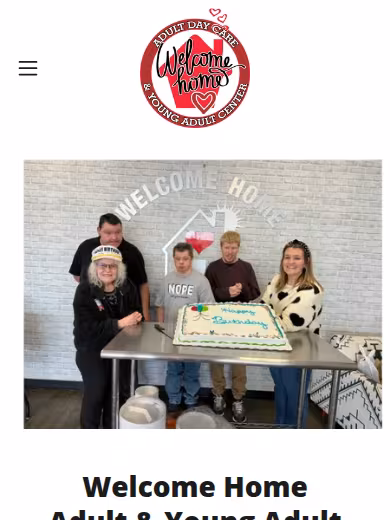 Welcome Home Adult Daycare website