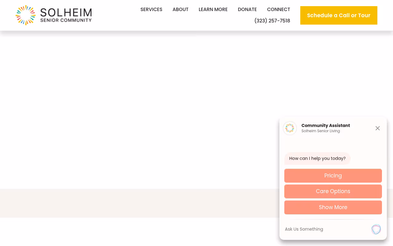 Solheim Senior Community website