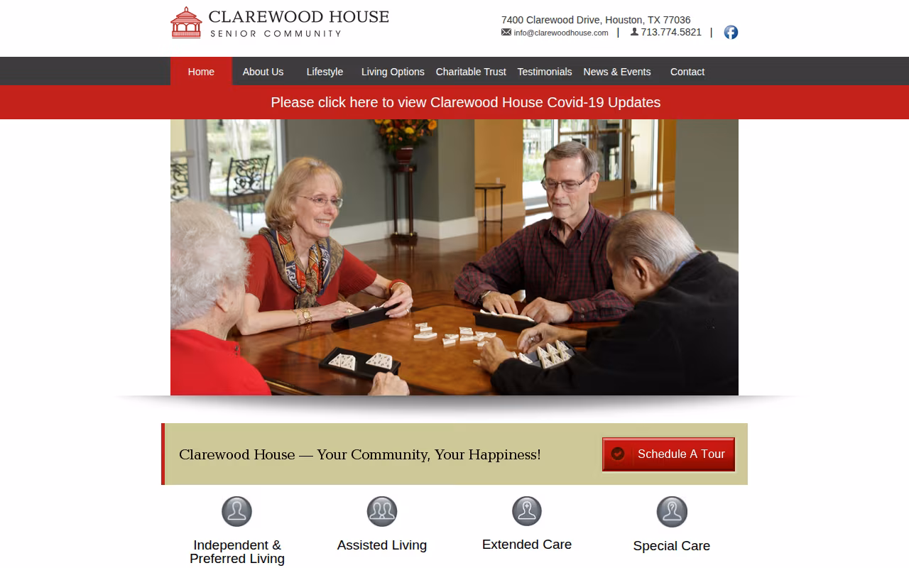 Clarewood House website